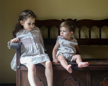 Macarena Dress, Beige Gingham