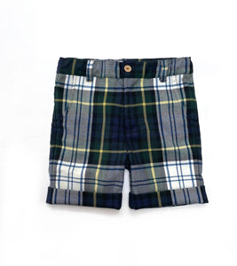 Antisana Shorts, Green Tartan