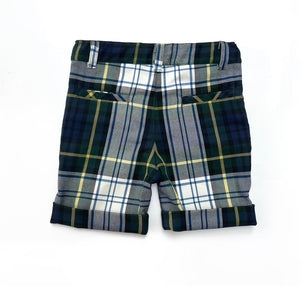 Antisana Shorts, Green Tartan