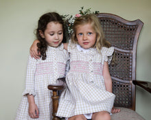Macarena Dress, Beige Gingham