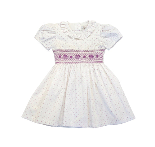 Ceci Dress, Purple Polka Dots