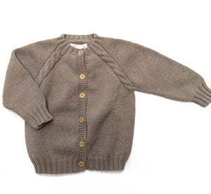 Hand-Knit Cotopaxi Cardigan,  Taupe