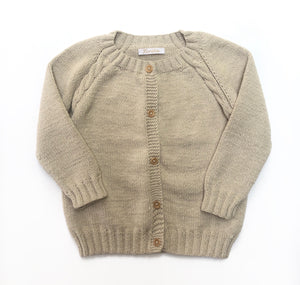 Hand-Knit Cotopaxi Cardigan, Beige