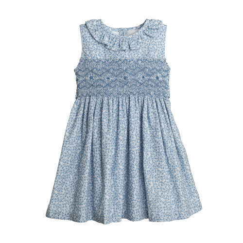 Elena Dress, Blue Florals