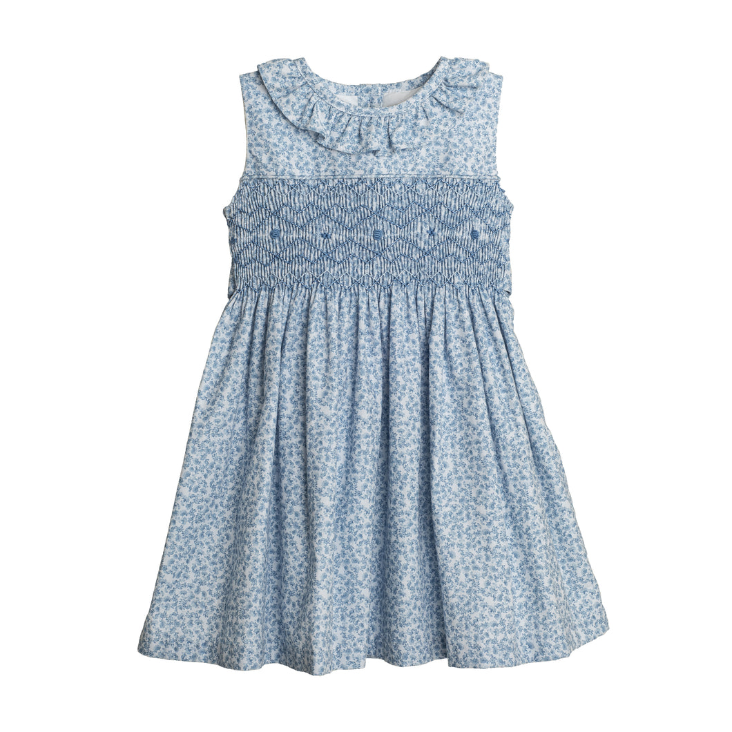 Elena Dress, Blue Florals