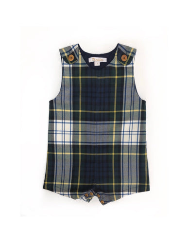 Antisana Romper, Green Tartan