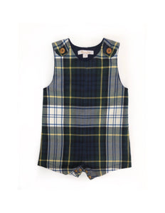 Antisana Romper, Green Tartan
