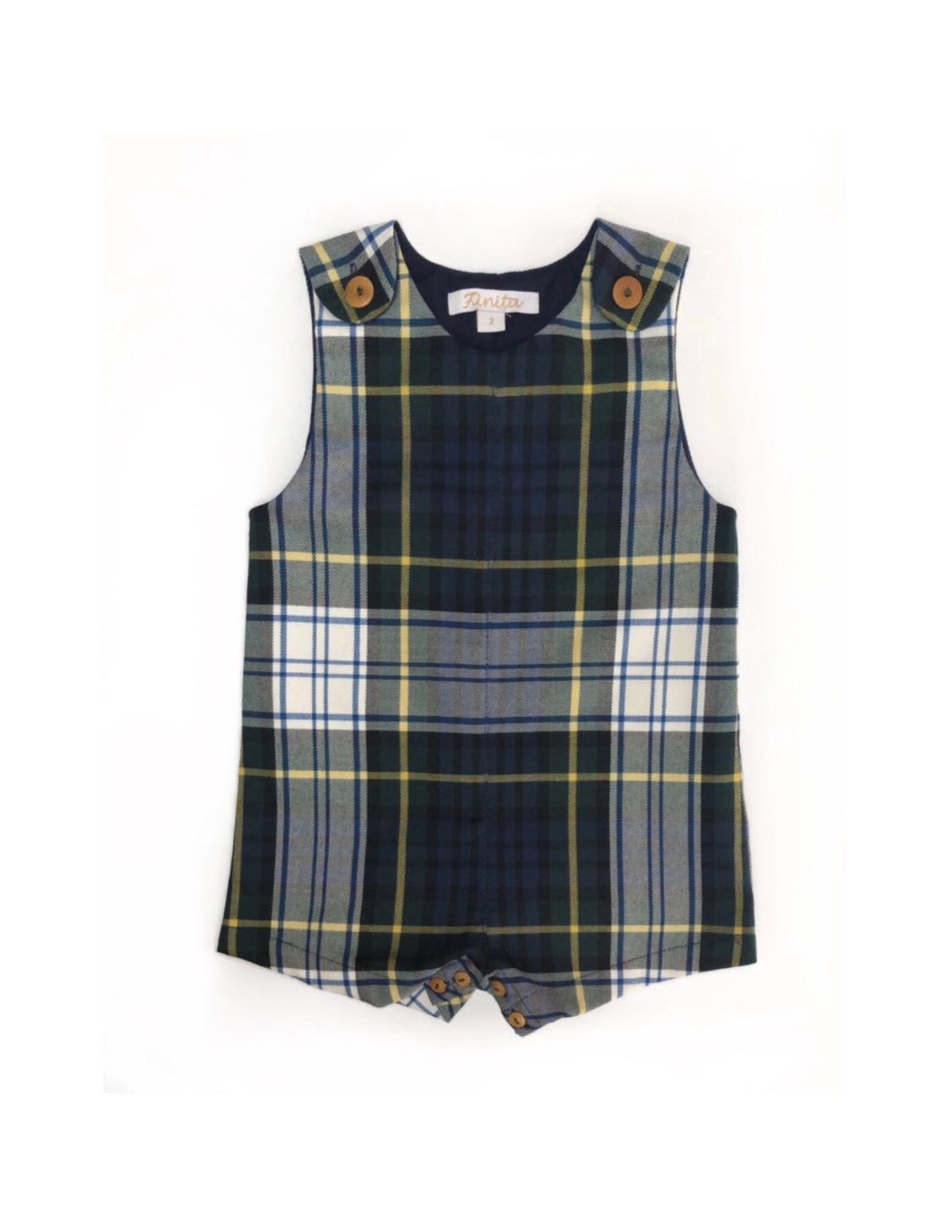 Antisana Romper, Green Tartan