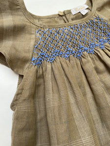 Isla Santa Cruz Dress, Olive Check