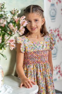 Buganvilla Dress, Yellow Florals
