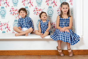 Sofia Dress, Blue Gingham