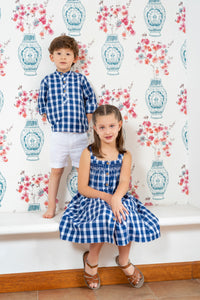 Sofia Dress, Blue Gingham