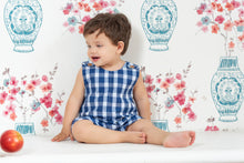 Pedro Romper, Blue Gingham