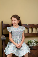 Julia Dress, Blue and Lilac Florals