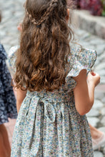 Julia Dress, Blue and Lilac Florals