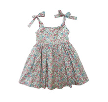 Gloria Dress, Baby Blue/Pink Liberty Florals