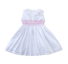 Elena Dress, White Plumeti