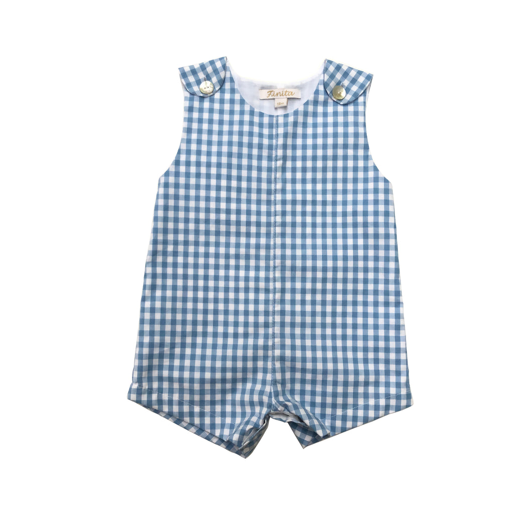 Charles Romper, Blue Gingham