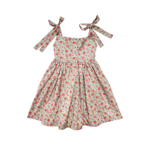 Gloria Dress, Red/Green Liberty florals