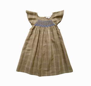 Isla Santa Cruz Dress, Olive Check